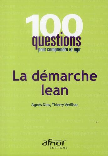 Couverture du livre « La démarche lean » de Thierry Verilhac aux éditions Afnor