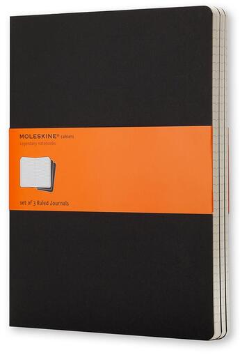 Couverture du livre « Cahier ligne - tres grand format - couverture souple en carton noire » de Moleskine aux éditions Moleskine Papet