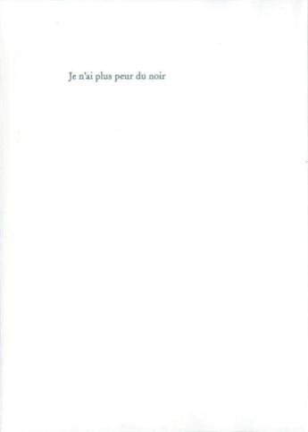 Couverture du livre « Je n'ai plus peur du noir » de Julien Magre aux éditions Filigranes