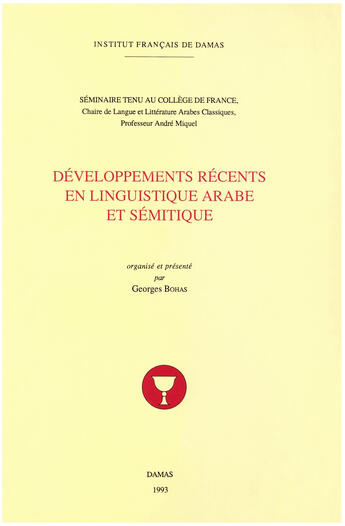 Couverture du livre « Développements récents en linguistique arabe et sémitique » de  aux éditions Epagine