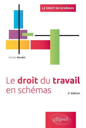 Couverture du livre « Le droit du travail en schémas (édition 2020) » de Rondet Nicolas aux éditions Ellipses