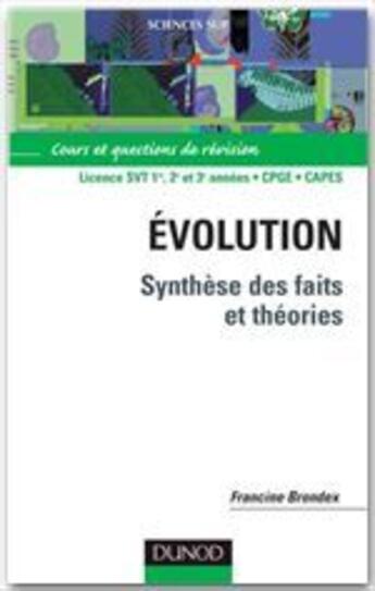 Couverture du livre « Évolution ; synthèse des faits et théories » de  aux éditions Dunod