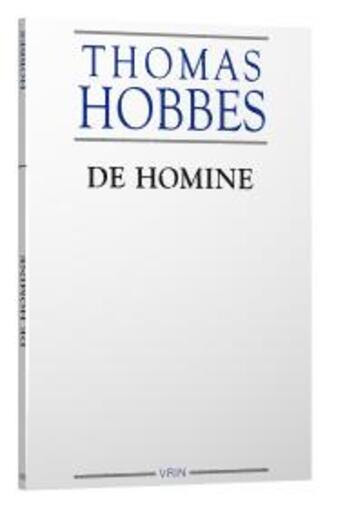Couverture du livre « De homine » de Thomas Hobbes aux éditions Vrin