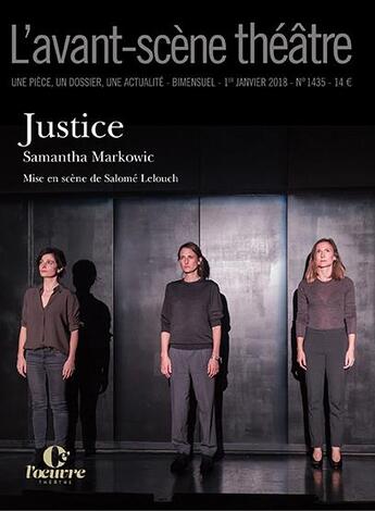 Couverture du livre « Justice n 1432-1433 » de Markowic Samantha aux éditions Avant-scene Theatre