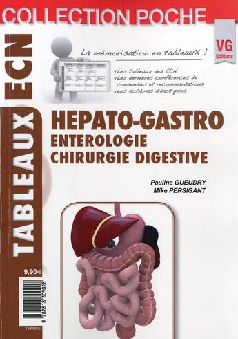 Couverture du livre « Collection de poche tableaux ecn hepato gastro » de P.Gueudry aux éditions Vernazobres Grego