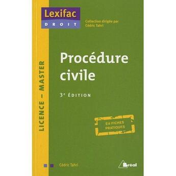 Couverture du livre « Procédure civile (3e édition) » de Tahri aux éditions Breal