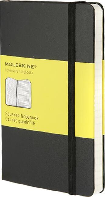 Couverture du livre « Carnet quadrille poche couv. rigide noir » de Moleskine aux éditions Moleskine Papet