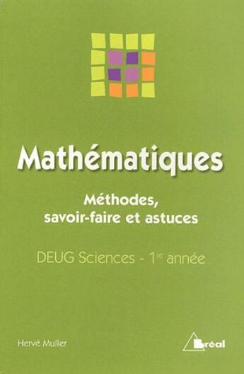Couverture du livre « Msfa maths 1ère année deug » de Herve Muller aux éditions Breal
