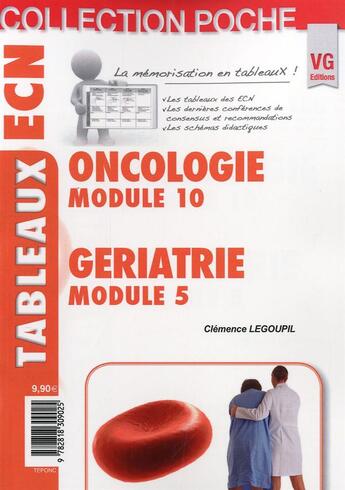 Couverture du livre « Collection de poche tableaux ecn oncologie module 10 » de C.Legoupil aux éditions Vernazobres Grego