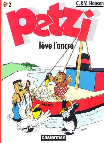 Couverture du livre « Petzi t.2 : Petzi lève l'ancre » de Carla Hansen et Vilhelm Hansen aux éditions Casterman