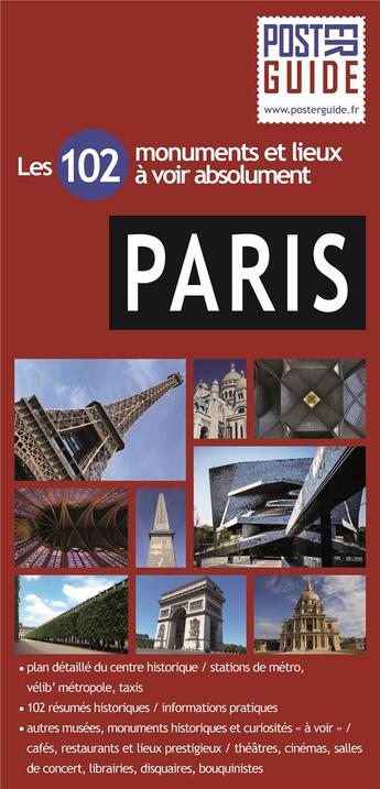 Couverture du livre « Paris ; poster guide » de Alexandre Bertrand aux éditions Archicity