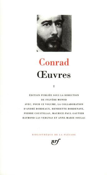 Couverture du livre « Oeuvres Tome 1 » de Joseph Conrad aux éditions Gallimard