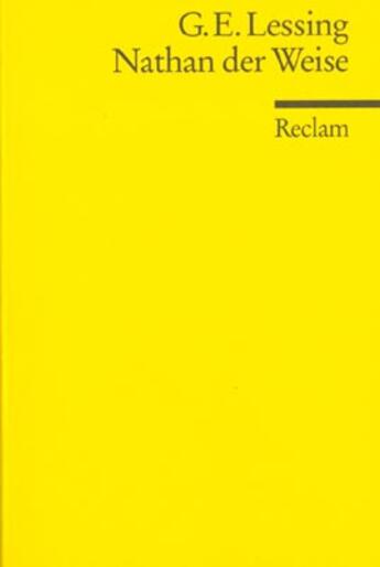 Couverture du livre « Nathan der weise » de Lessing Gotthol aux éditions Libri