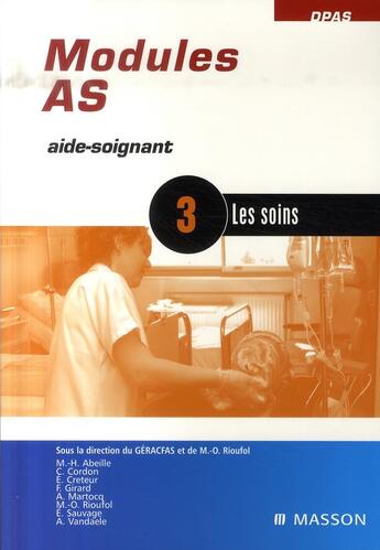 Couverture du livre « Modules as n.3 ; les soins » de Geracfas aux éditions Elsevier-masson