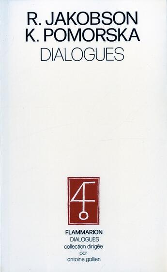 Couverture du livre « Dialogues » de Roman Jakobson aux éditions Flammarion