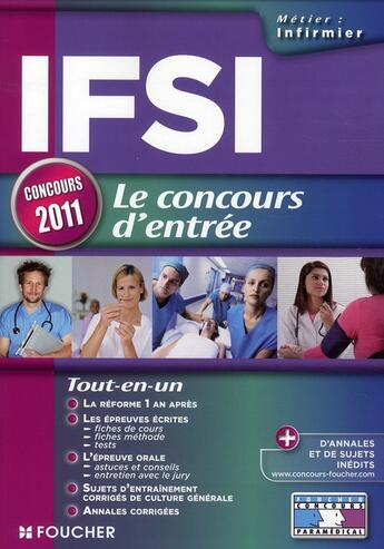 Couverture du livre « IFSI, le concours d'entrée (édition 2010) » de Regine Gioria aux éditions Foucher