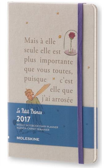 Couverture du livre « Agenda 2017 Petit Prince semainier carnet gr form gris clair » de  aux éditions Moleskine