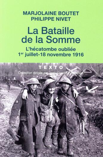 Couverture du livre « La bataille de la Somme » de Marjolaine Boutet et Philippe Nivet aux éditions Tallandier