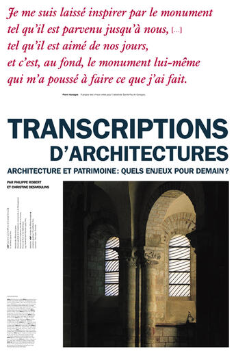 Couverture du livre « Transcriptions d'architectes ; exposition » de Philippe Robert aux éditions Documentation Francaise