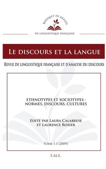 Couverture du livre « Ethnotypes et Sociotypes : normes, discours, cultures » de  aux éditions Eme Editions