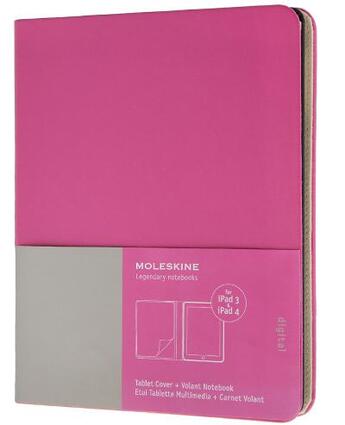 Couverture du livre « Étui slim ipad 3/4 rose + bloc notes rose » de Moleskine aux éditions Moleskine Papet