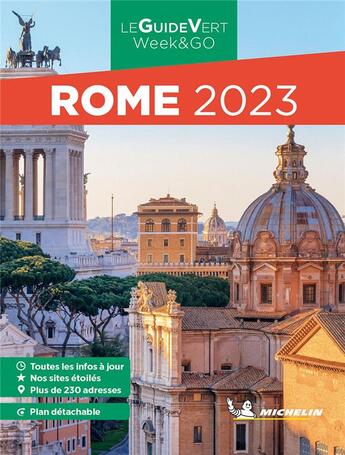 Couverture du livre « Le guide vert week&go : Rome (édition 2023) » de Collectif Michelin aux éditions Michelin