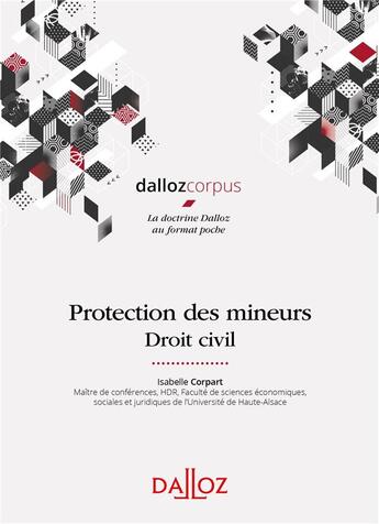 Couverture du livre « Protection des mineurs » de Isabelle Corpart aux éditions Dalloz