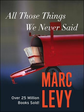 Couverture du livre « All Those Things We Never Said » de Marc Levy aux éditions Versilio