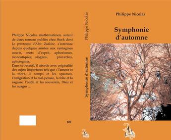 Couverture du livre « Symphonie d'automne » de Philippe Nicolas aux éditions L'art De Lettres