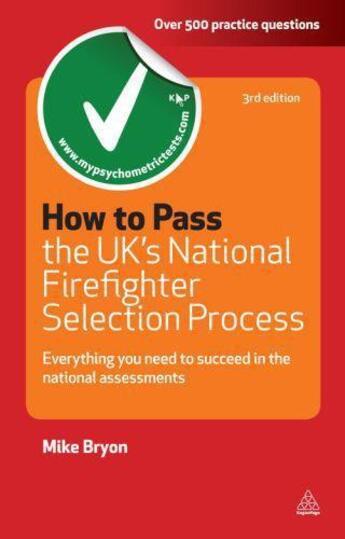 Couverture du livre « How to Pass the UK's National Firefighter Selection » de Mike Bryon aux éditions Kogan Page Digital