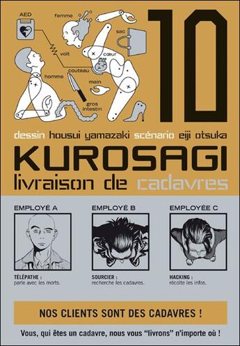 Couverture du livre « Kurosagi ; livraison de cadavres Tome 10 » de Eiji Otsuka et Housui Yamazaki aux éditions Pika