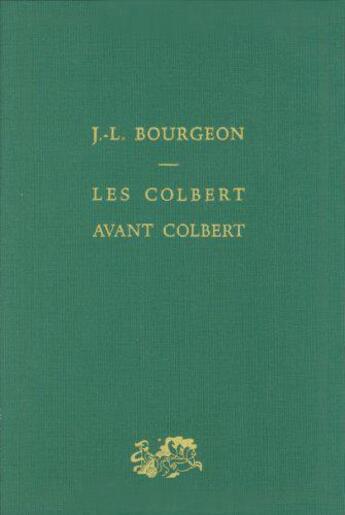 Couverture du livre « Colbert avant Colbert » de J-L Bourgeon aux éditions Puf