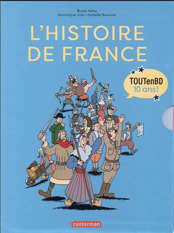 Couverture du livre « L'Histoire de France en BD : coffret » de Bruno Heitz et Dominique Joly aux éditions Casterman
