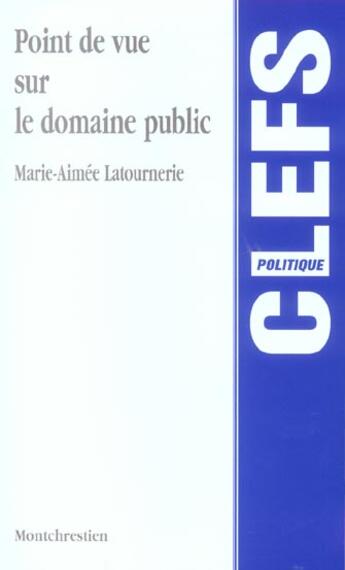Couverture du livre « Point de vue sur le domaine public » de Latournerie M aux éditions Lgdj