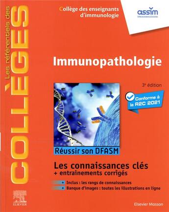 Couverture du livre « Immunopathologie : réussir son DFASM ; connaissances clés (3e édition) » de  aux éditions Elsevier-masson
