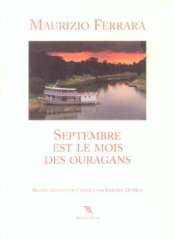 Couverture du livre « Septembre est le mois des ouragans » de Maurizio Ferrara aux éditions Benoit Jacob