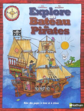 Couverture du livre « Explore un bateau pirates » de Coppendale aux éditions Nathan