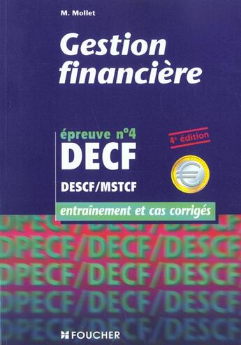 Couverture du livre « Gestion Financiere Epreuve N.4 » de Mollet aux éditions Foucher