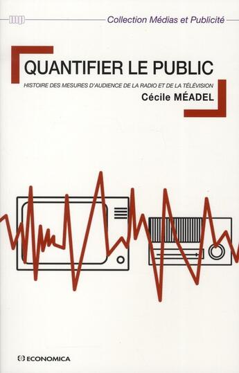 Couverture du livre « Quantifier le public ; histoire des mesures d'audience de la radio et de la télévision » de Cecile Meadel aux éditions Economica