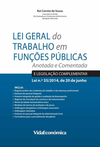 Couverture du livre « Lei Geral do Trabalho em Funções Públicas » de Rui Correia De Sousa aux éditions Vida Económica Editorial