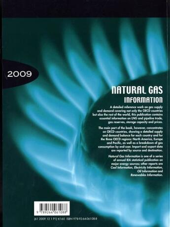 Couverture du livre « Natural gas information (édition 2009) » de  aux éditions Ocde