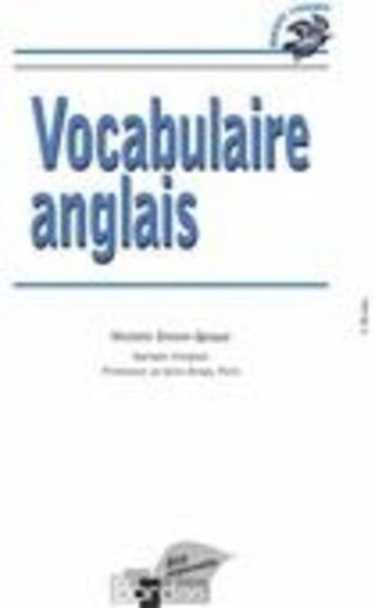 Couverture du livre « Vocabulaire anglais » de Michele Dimier-Quique aux éditions Bordas