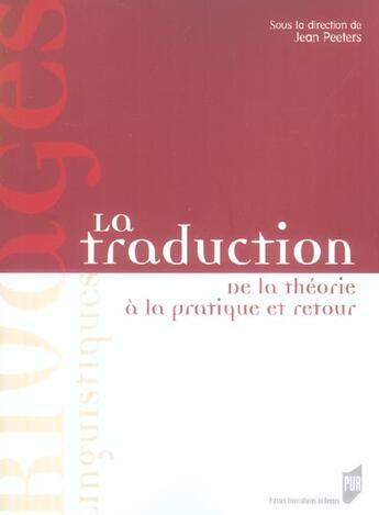 Couverture du livre « Traduction » de Pur aux éditions Pu De Rennes
