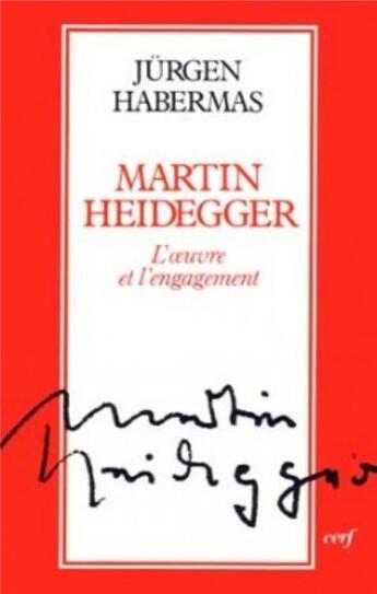 Couverture du livre « Martin heidegger » de Jurgen Habermas aux éditions Cerf