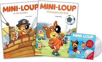 Couverture du livre « Mini-Loup et les pirates ; Mini-Loup champion de foot » de Philippe Matter aux éditions Hachette Enfants