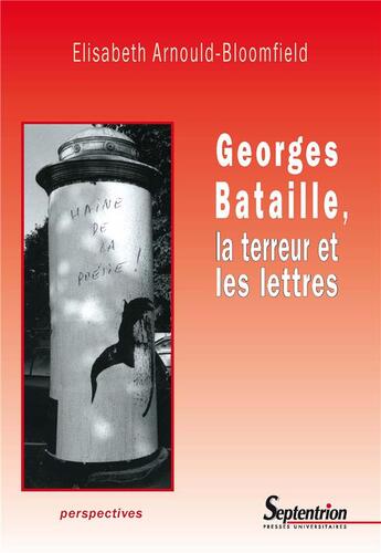 Couverture du livre « Georges Bataille, la terreur et les lettres » de Elisabeth Arnould-Bloomfield aux éditions Pu Du Septentrion