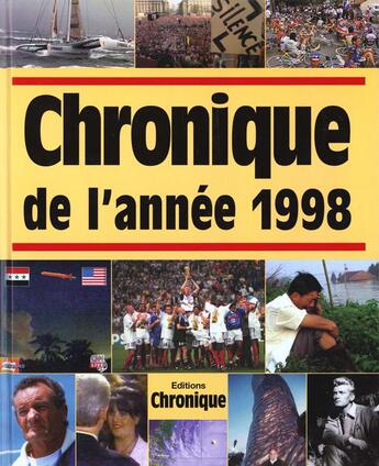 Couverture du livre « Chroniques de l'annee 1998 » de  aux éditions Chronique