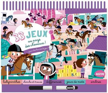 Couverture du livre « 33 jeux au pays des chevaux » de Juliette Saumande aux éditions Philippe Auzou