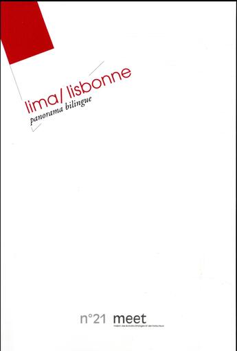 Couverture du livre « Lima/Lisbonne » de Revue Meet aux éditions Verdier