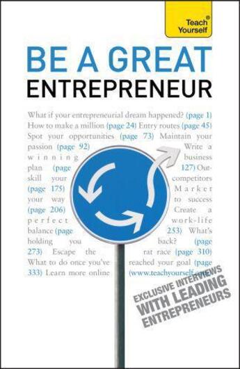 Couverture du livre « Be A Great Entrepreneur: Teach Yourself » de Macmillan Alex aux éditions Hodder Education Digital